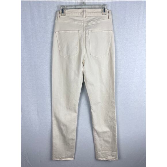 DL1961 Jeans Noor Straight Ultra High Rise Ivory Denim Modern Minimalist Capsule - Picture 2 of 9